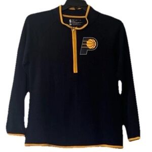 Indiana Pacers LG Women 1/2Zip Cotton blend  Sweater Rare Official NBA Mockneck
